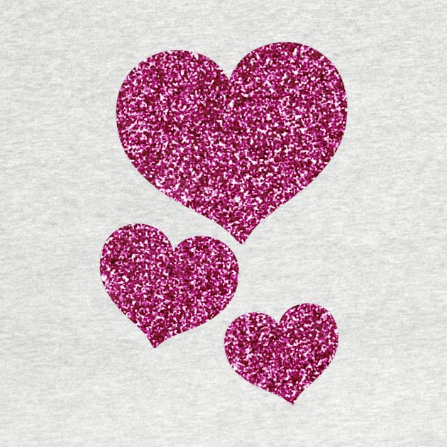 Purple glitter Hearts by BiscuitSnack